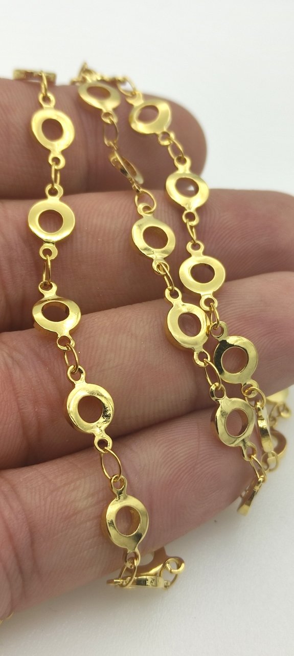 Altın Kaplama 6,5 mm Yuvarlak Zincir