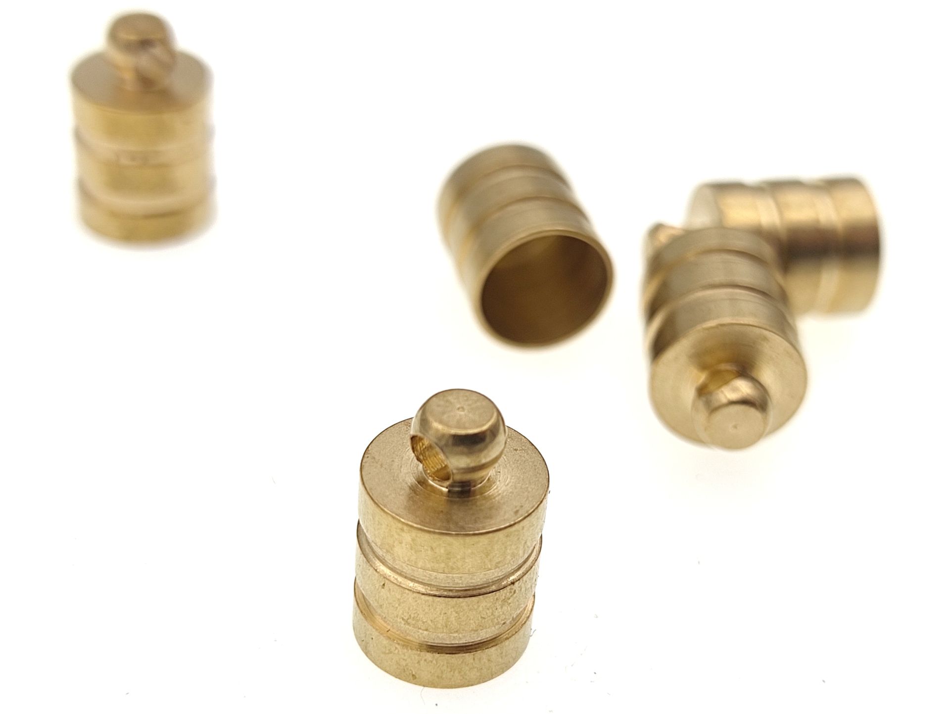 8 mm Kulplu Çizgili Pirinç Kapsül - Ham