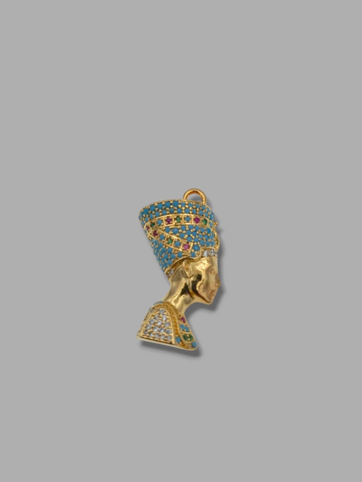 Altın Kaplama Taşlı Nefertiti Sallantı