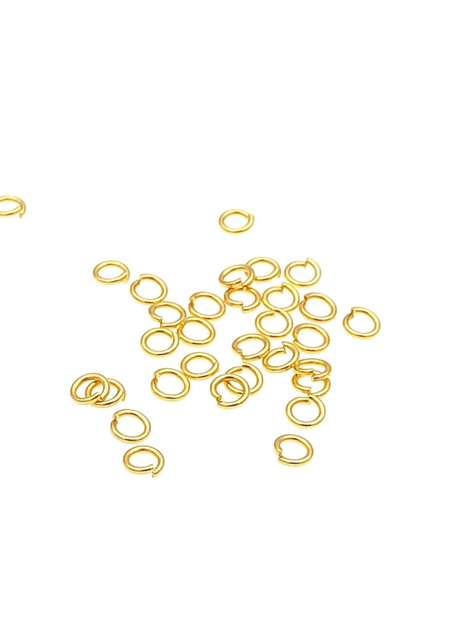 0,80 x 6 mm Altın Kaplama Prinç Halka
