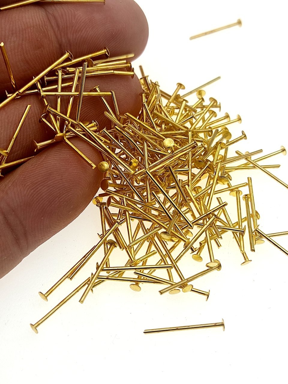 0,85 x 20 mm Sarı Kaplama Pirinç İğne