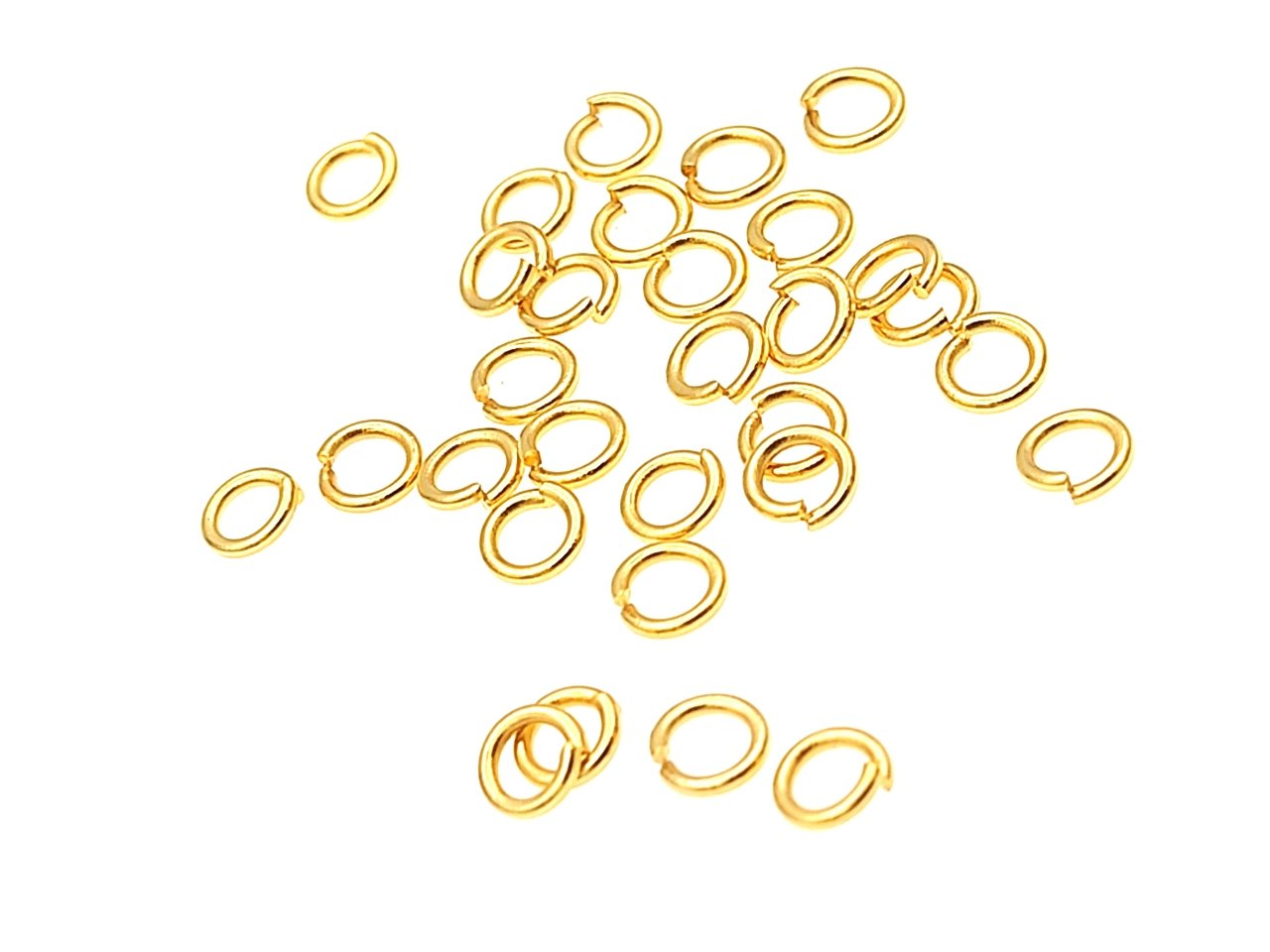 1 x 5 mm Altın Kaplama Prinç Halka