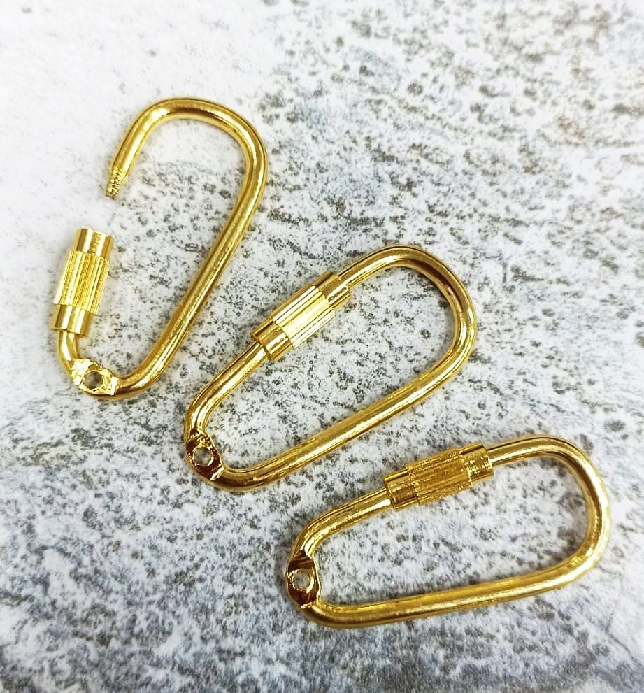 Altın Kaplama Dağcı Kilit 35 x 17 mm