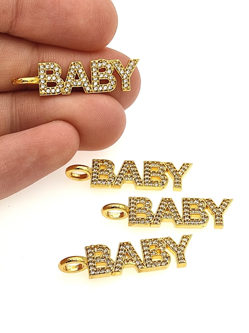 Altın Kaplama Taşlı Baby Sallantı