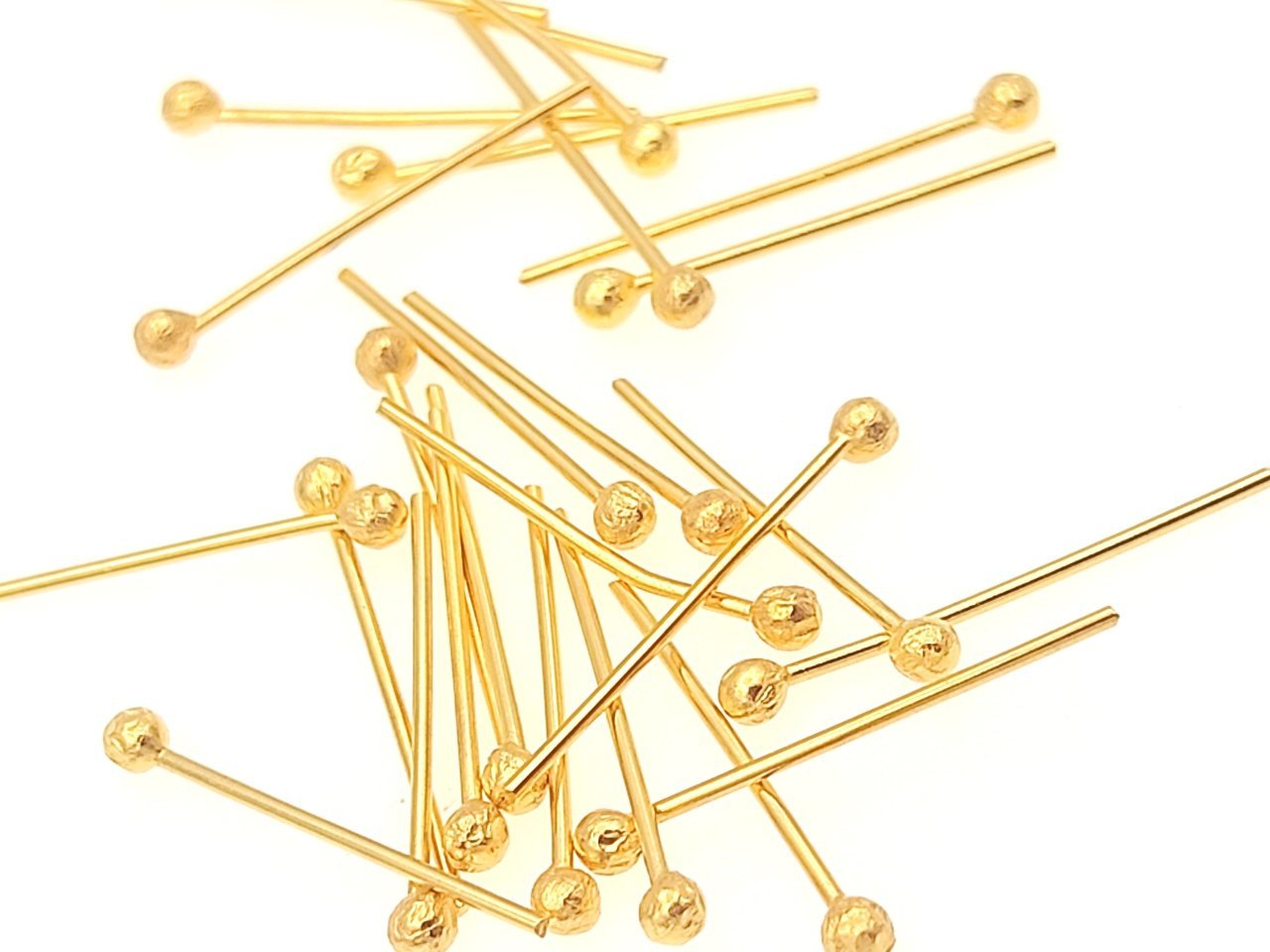 0,60 x 25 mm Altın Kaplama Top Başlı İğne