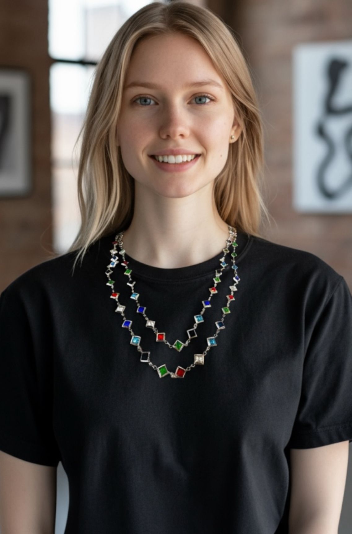 toptan bijuteri taşlı zincir