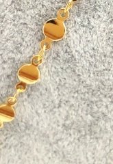 4,5 mm Altın Kaplama Yuvarlak Zincir