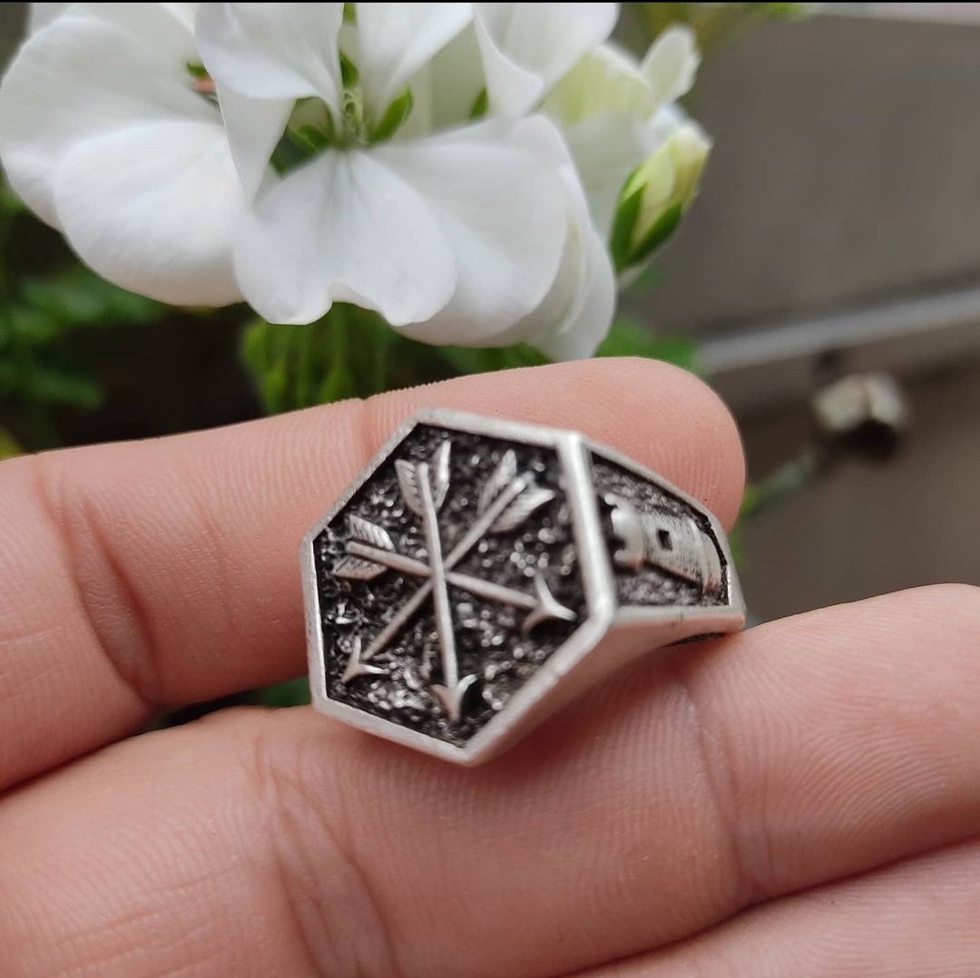 Antik Gümüş Kaplama Ayarlanabilir Unisex Pirinç Döküm Yüzük