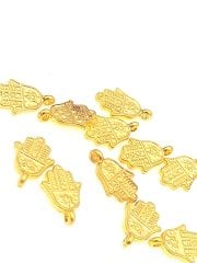 Altın Kaplama Fatma'nın Eli (Hamsa) Sallantı