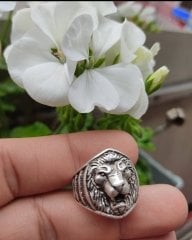 Antik Gümüş Kaplama Ayarlanabilir Unisex Pirinç Döküm Yüzük