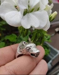 Antik Gümüş Kaplama Ayarlanabilir Unisex Pirinç Döküm Yüzük