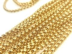 3 mm Altın Kaplama Zincir
