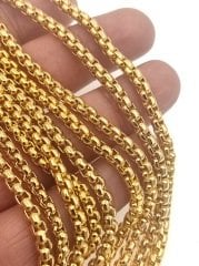 4 mm Altın Kaplama Zincir