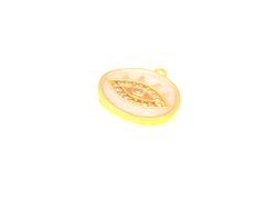 Altın Kaplama mineli ve Taşlı Göz Sallantı Somon