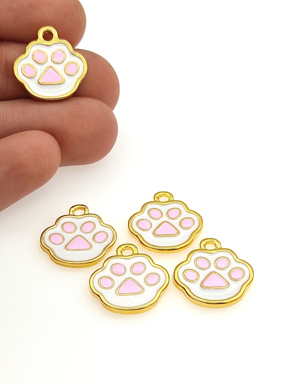 Altın Kaplama Mineli Pati Sallantı Pembe