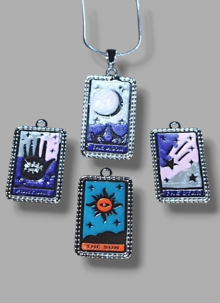 Altın & Rodyum Kaplama Kader Tarot Kartı  Kolye Ucu