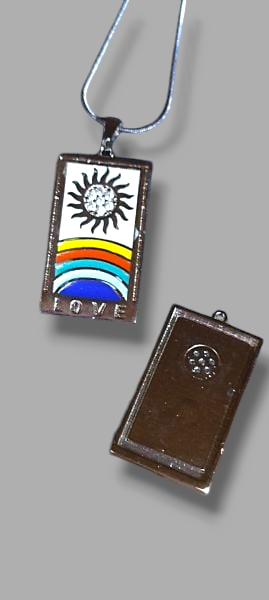 Altın & Rodyum Kaplama Love Tarot Kartı  Kolye Ucu