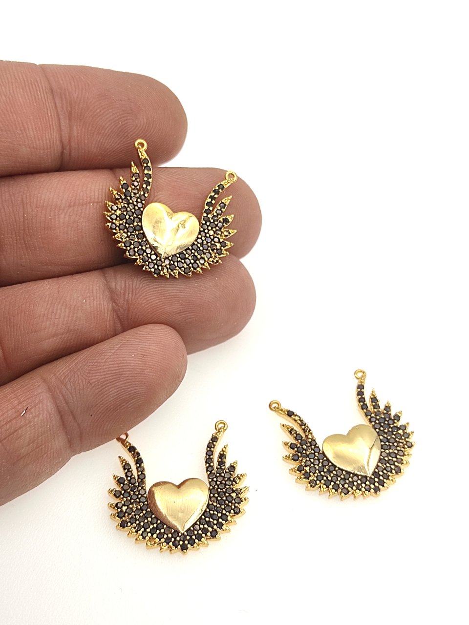 Altın Kaplama Taşlı Melek Kanadı Sallantı