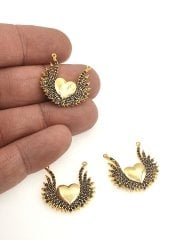 Altın Kaplama Taşlı Melek Kanadı Sallantı