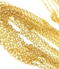 4 mm Altın Kaplama Doç Zincir