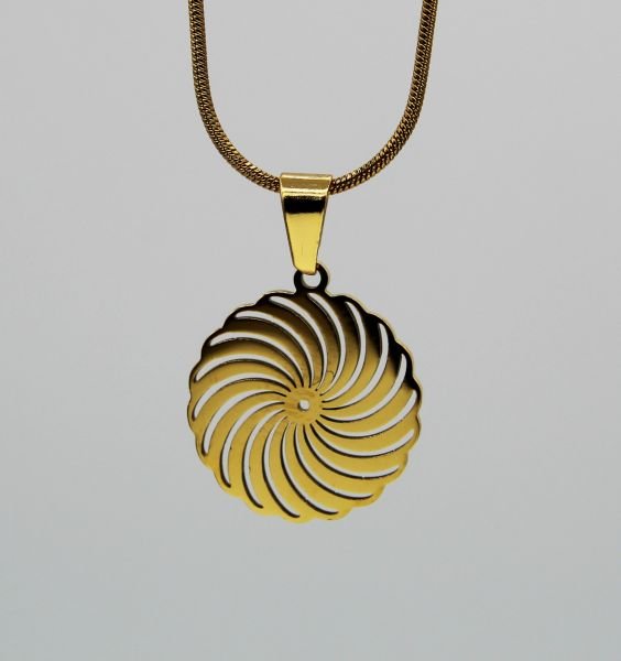 Mandala Desen Çelik Kolye Ucu