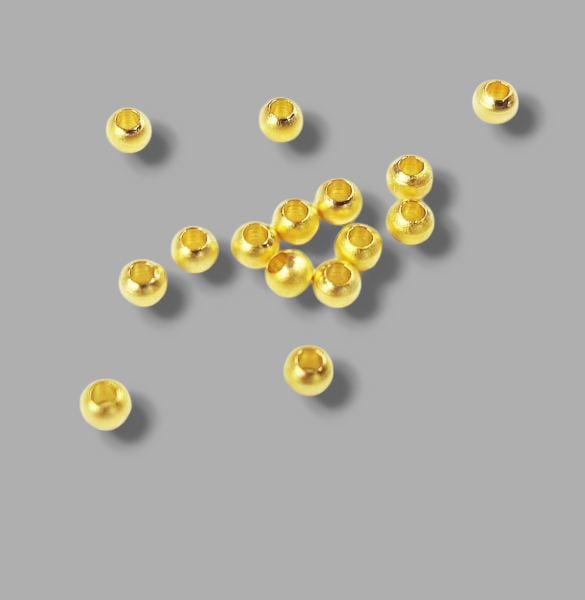 4 mm Mat Altın Kaplama Pirinç Top