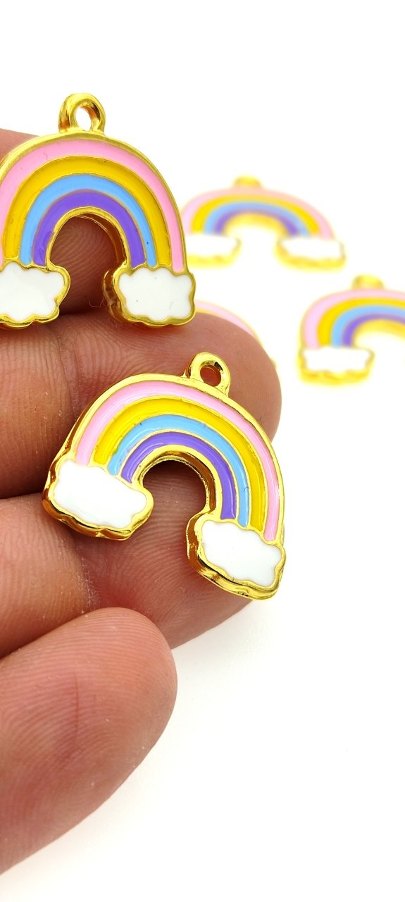 Altın Kaplama Mineli Gökkuşağı Sallantı Pastel