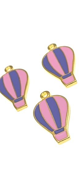 Altın Kaplama Mineli Balon Sallantı - Pembe