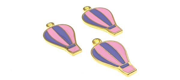 Altın Kaplama Mineli Balon Sallantı - Pembe