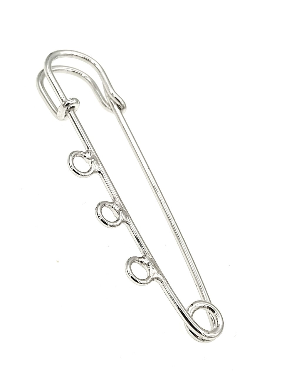 Altın Kaplama 70mm 3 Halkalı Çengelli İğne Rodyum