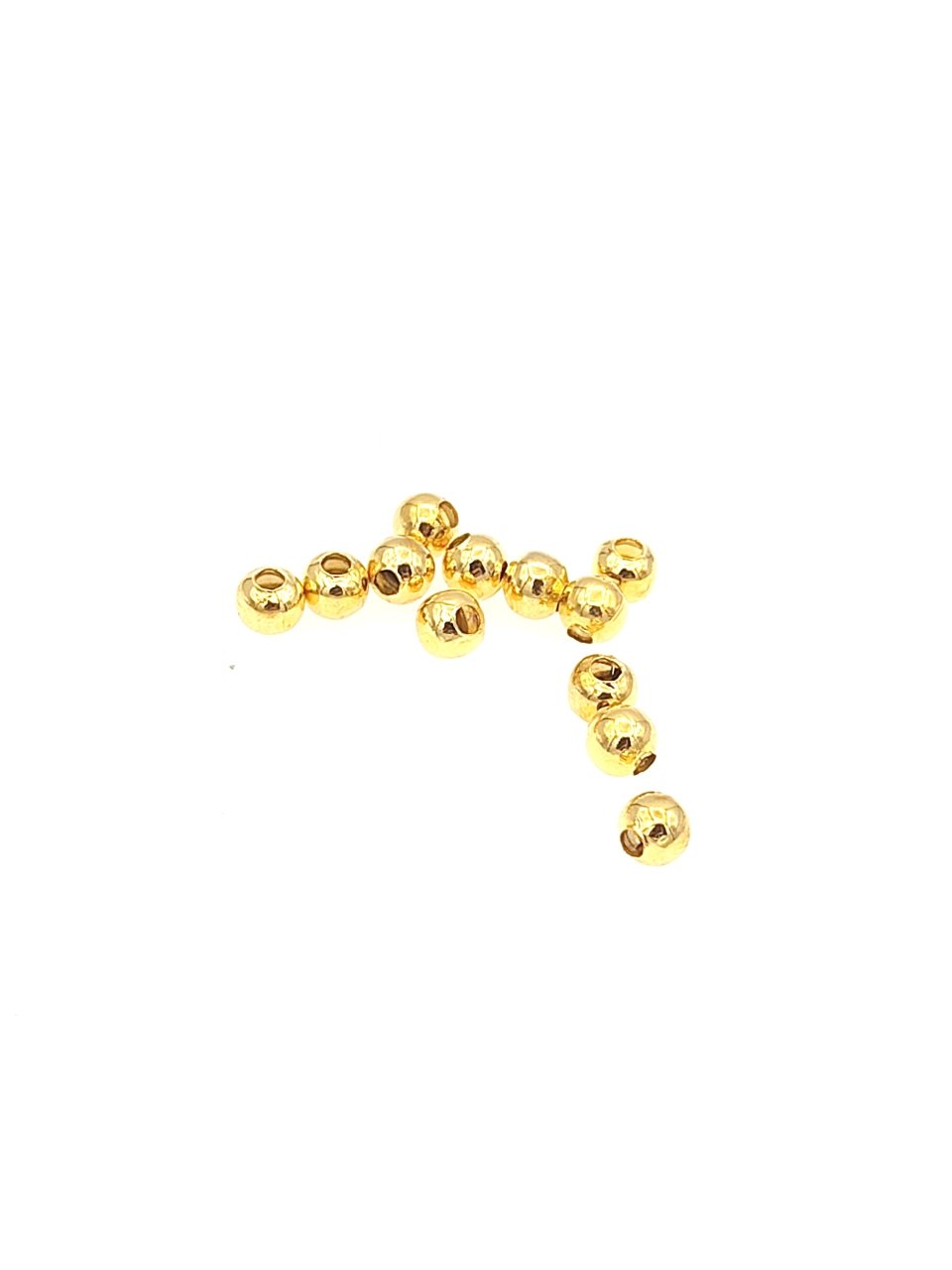 4 mm Altın Kaplama  Metal Boncuk