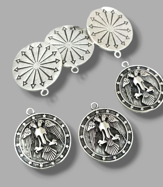 Çift Başlı Selçuklu Kartalı Madalyon Kolye Ucu