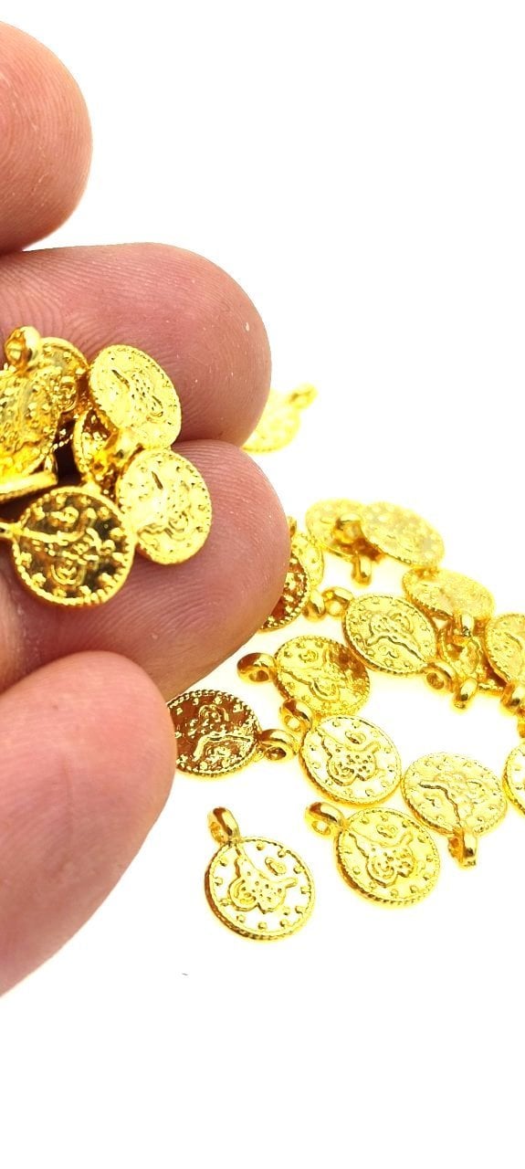 7,5 mm Altın Kaplama Tuğra Para