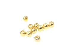 8 mm Altın Kaplama  Metal Boncuk