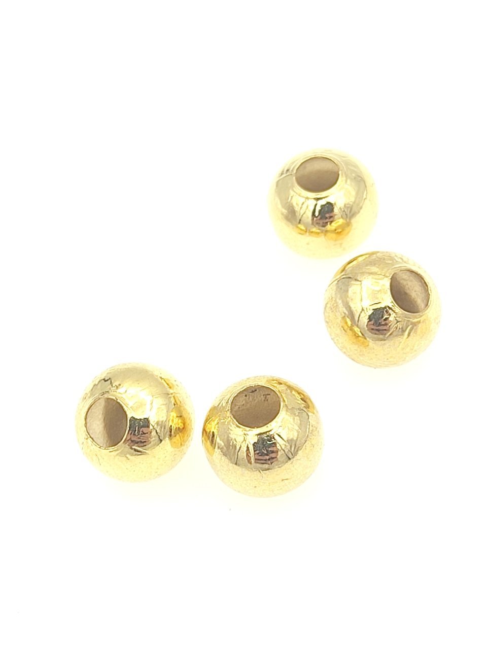 10 mm Altın Kaplama  Metal Boncuk