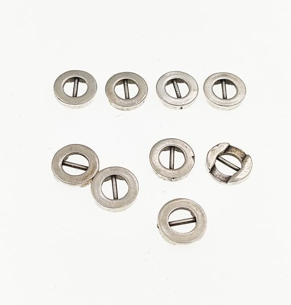 Yuvarlak Bileklik Ara Malzemesi Antik Gümüş Kaplama