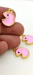 Altın Kaplama Mineli Pac Man Sallantı Pembe