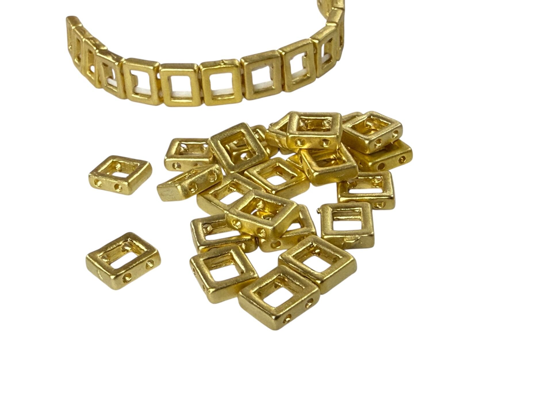 Mat Altın İçi Boş Kare Bileklik Malzemesi