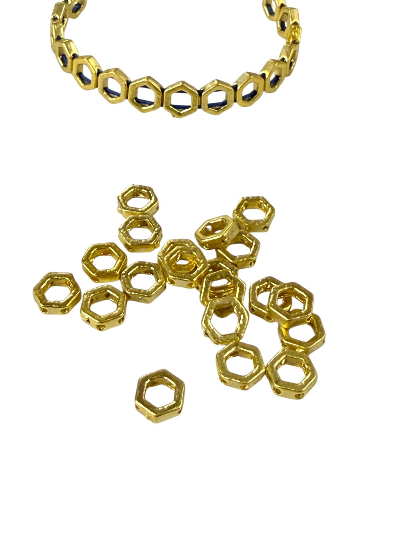 Altın Kaplama İçi Boş Altıgen Bileklik Malzemesi