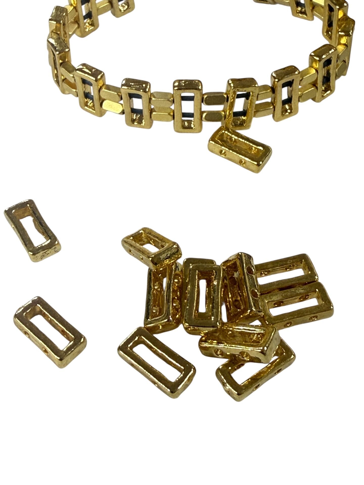 Mat Altın Kaplama İçi Boş Dikdörtgen Bileklik Malzemesi