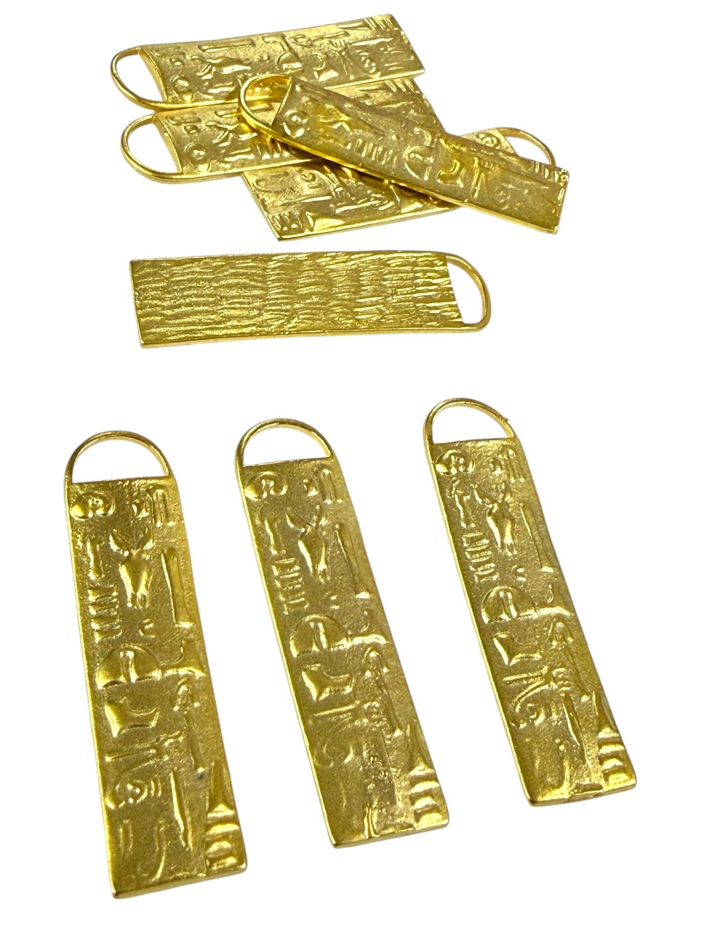 Mat Altın Kaplama Antik Mısır Hiyeroglif Sallantı