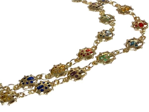 Uğur Böceği Taşlı Zincir (1 Metre)