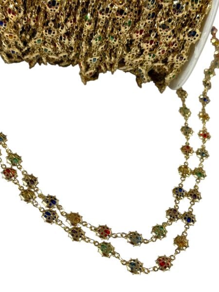 Uğur Böceği Taşlı Zincir (1 Metre)