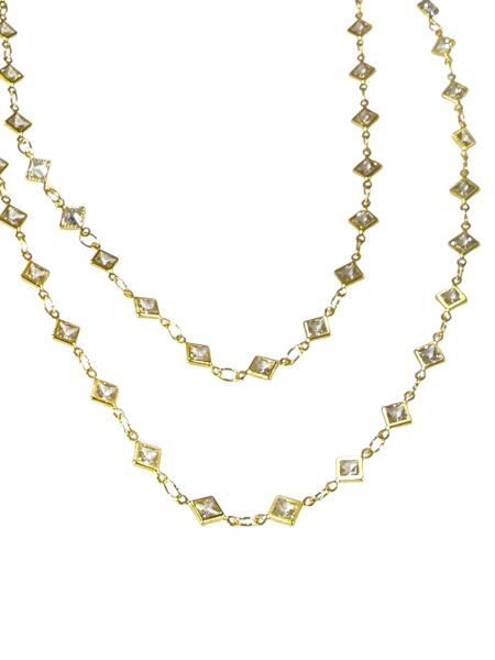 Kare Taşlı Zincir (1 Metre)