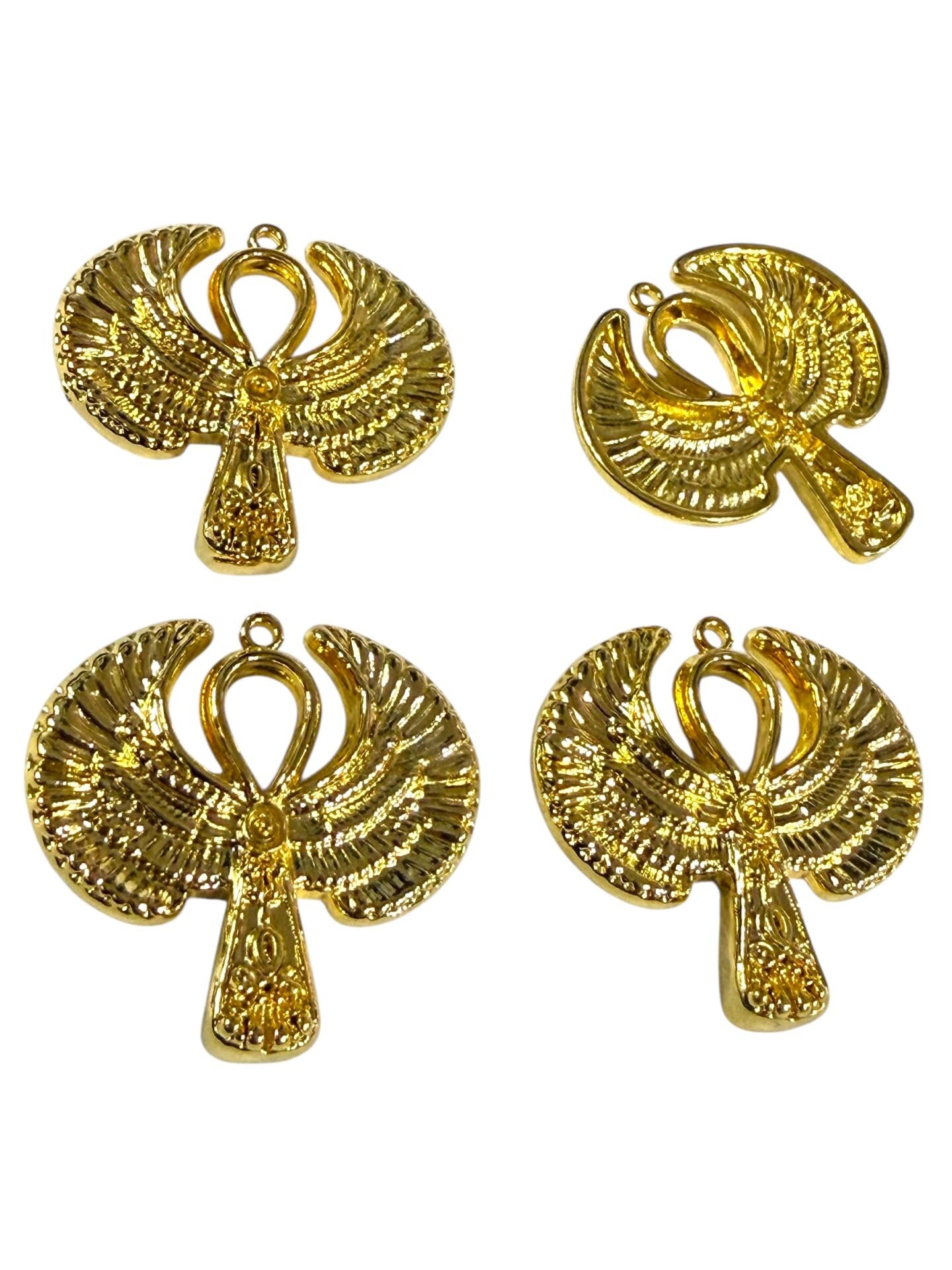 Altın Kaplama Antik Mısır Ankh Sallantı