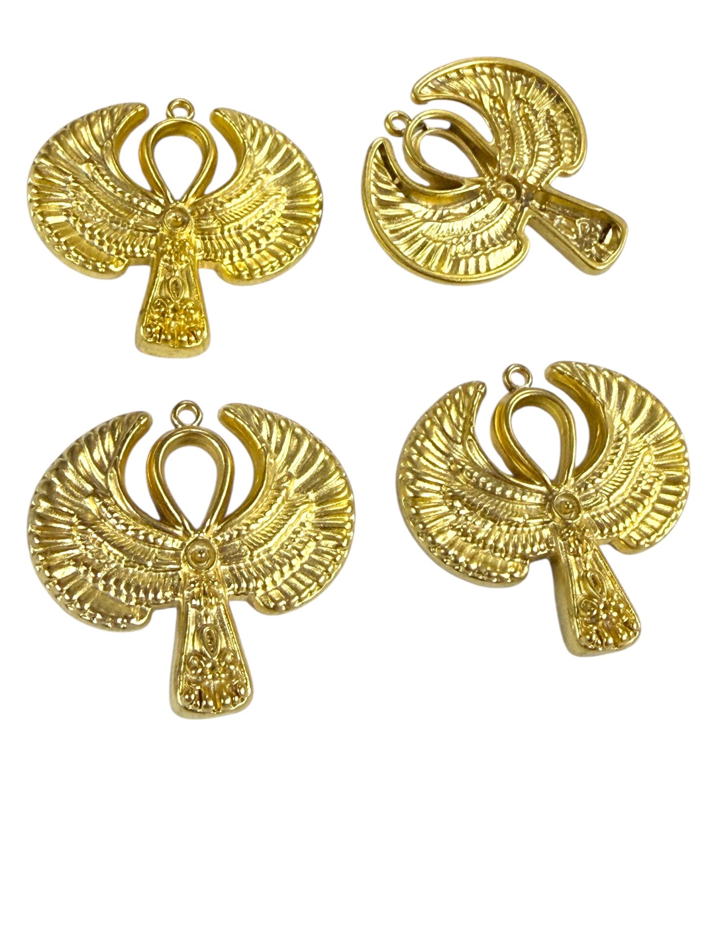 Mat Altın Kaplama Antik Mısır Ankh Sallantı