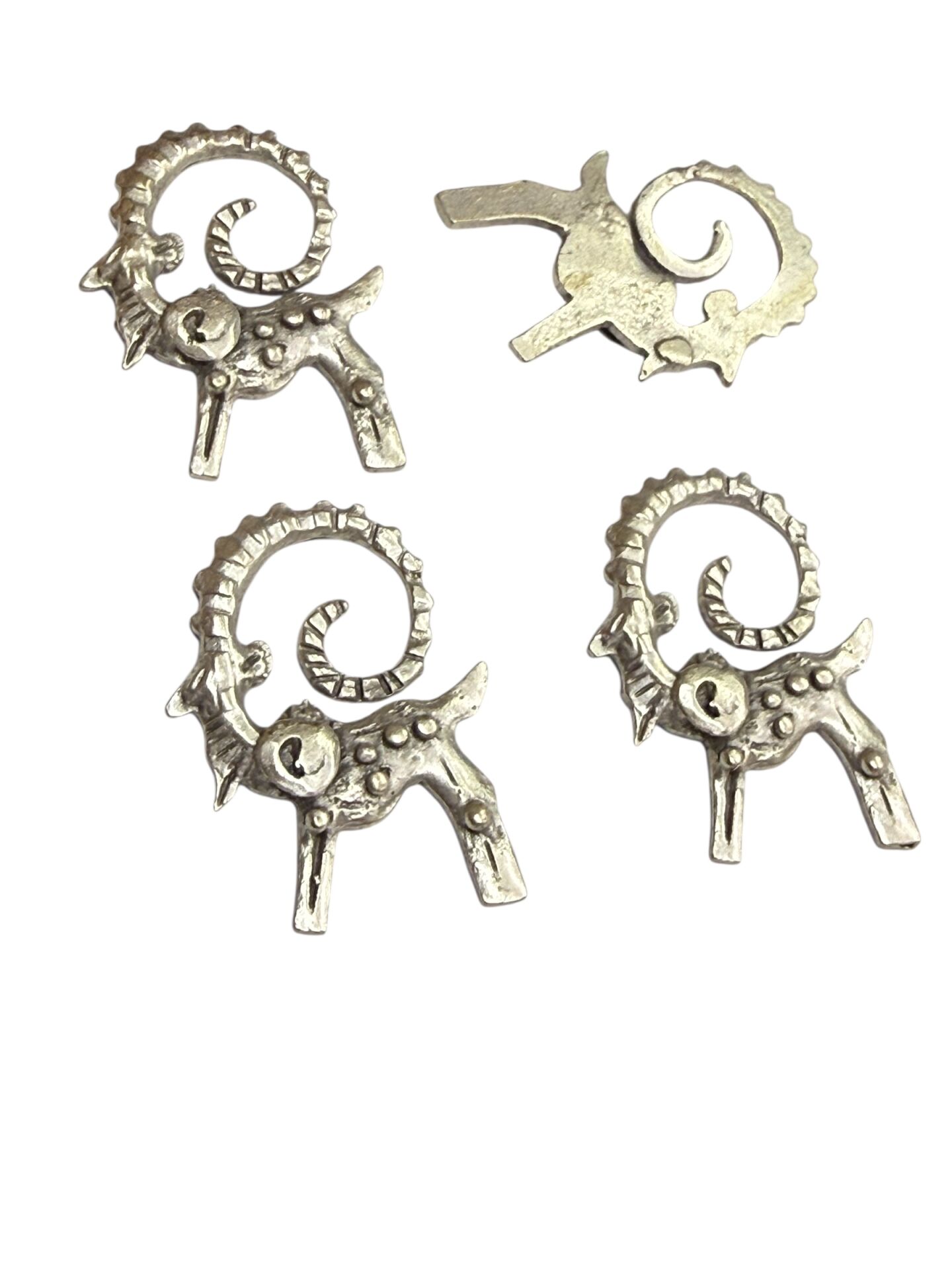 Gümüş Kaplama Antik Keçi Sallantı