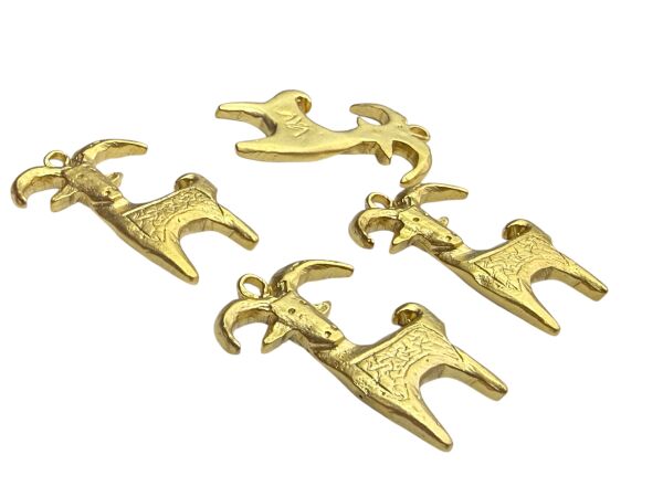 Mat Altın Kaplama Antik Keçi Sallantı