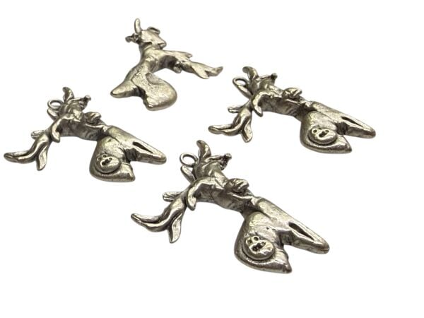 Gümüş Kaplama Antik Keçi Sallantı