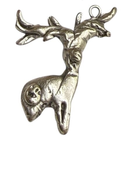 Gümüş Kaplama Antik Keçi Sallantı